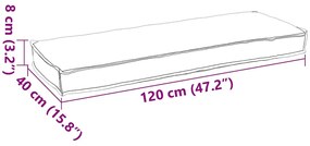 vidaXL Μαξιλάρι Ανθρακί 120 x 40 x 8 εκ Ύφασμα Όξφορντ