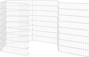 vidaXL Περίφραξη Ζώων Ελεύθερης Βοσκής 6 Πάνελ 54x80 εκ. Γαλβ. Σίδερο
