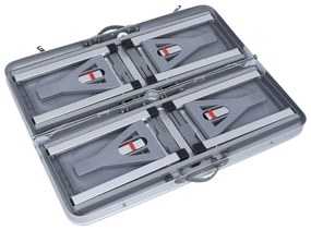 vidaXL Τραπέζι Κάμπινγκ Πτυσσόμενο με 4 Καθίσματα από Ατσάλι/Αλουμίνιο