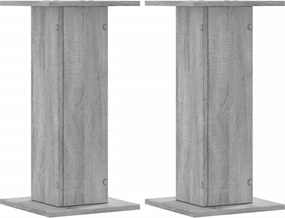 vidaXL Βάσεις Φυτών 2 Τεμ. Γκρι Sonoma 30x30x60 εκ. Επεξεργασμένο Ξύλο