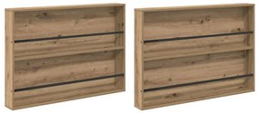 vidaXL Ράφι Περιοδικών με ράφι 2 pcs Artisan Oak 100 x 12 x 70 εκ