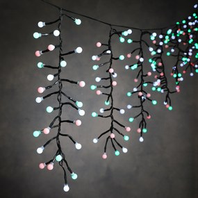ΦΩΤΑΚΙΑ ΚΟΥΡΤΙΝΑ 260led ΠΟΛΥΧΡΩΜΟ Icicle IP44 8 function controller and timer - L270 W30cm ΠΛΑΣΤΙΚΟ