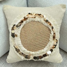 Μαξιλαροθήκη Διακοσμητική Ket 150CRG1154 Beige Aberto Design 43X43 Polyester,Βαμβάκι