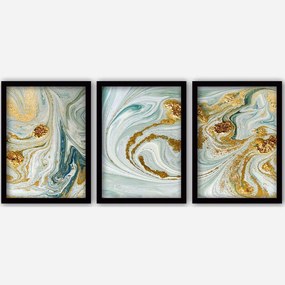 Κάδρα (Σετ 3Τμχ) 364LUL1288 35x45cm Multi Wallity Vertical Πλαστικό,Mdf