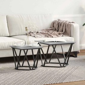vidaXL Σετ βοηθητικά τραπεζάκια 2 pcs Γκρι sonoma 50 x 50 x 40 cm