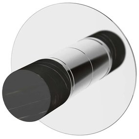 Μίκτης Ντους Μονός Joan 24666-425A-MN Black-Chrome Karag Ceramic,Brass
