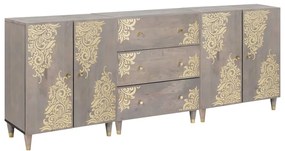 vidaXL Σετ Επίπλων Μπάνιου 3 pcs Γκρι και Χρυσό 180 x 33 x 75 εκ.