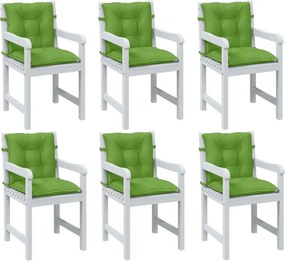 vidaXL Μαξιλάρια Καρέκλας 6 τεμ. Πράσινο 100x50x7εκ. Ύφασμα