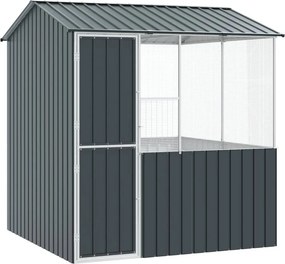 vidaXL Κλουβί Πουλιών Ανθρακί 215 x 209 x 230 εκ