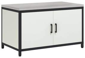 vidaXL Ντουλάπα Αποθήκευσης Κουζίνας Λευκό 60 x 50 x 92 εκ. Ατσάλι