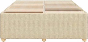 vidaXL Σκελετός Κρεβατιού Χωρίς Στρώμα Κρεμ 160x200 εκ. Υφασμάτινο