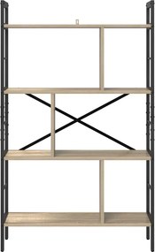 vidaXL Ράφι Βιβλίων Δρύς Sonoma 75 x 30 x 123,5 εκ. Επεξεργασμένο ξύλο