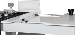 Extendable Dining Table Oblo - Shiny White White