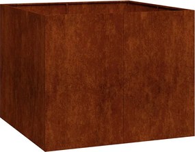 vidaXL Γλάστρα Κήπου Σκ rusty 100 x 100 x 80 εκ