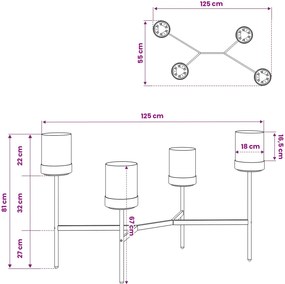 vidaXL Βάση Λουλουδιών Λευκό 125 x 55 x 81 εκ