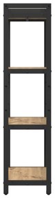 vidaXL Βιβλιοθήκη artisan δρυς 40 x 30 x 118 εκ Ξύλο και Χάλυβας