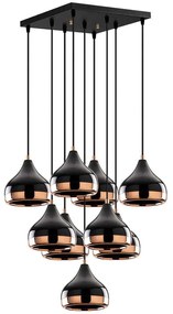 Φωτιστικό Οροφής Yildo 892OPV1893 63x63x112cm 9xE27 40W Black-Copper Opviq