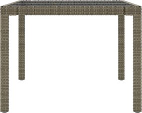 vidaXL Σετ Τραπεζαρίας Εξ. Χώρου 7 τεμ. με Μαξιλάρια Γκρι Συνθ. Ρατάν