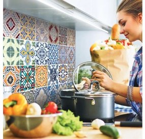 Πλάτη προστασίας τοίχου εστιών κουζίνας Azulejos L 67202 Ango 67202 Πολύχρωμο