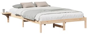vidaXL Πλαίσιο κρεβατιού με κομοδίνα Καστανό 140 x 200 εκ Καστανό