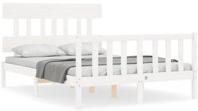vidaXL Σκελετός Κρεβ. Χωρίς Στρώμα Λευκό 120x200 εκ Μασίφ Πεύκο