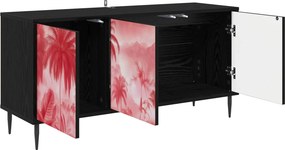 vidaXL Ντουλάπι TV AACHEN 102 x 33 x 51 εκ Μαύρη Δρυς