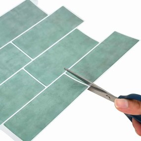 vidaXL Πλακάκι Subway 20 pcs Γκρι Πράσινο 29 x 21 εκ