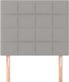 VidaXL Κεφαλάρι Ανοιχτό Γκρι 80x5x118/128 εκ. Ύφασμα