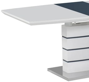 Τραπέζι επεκτεινόμενο Darsile Inart λευκό με γκρι-ανθρακί mdf 140-180x90x76εκ