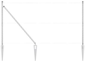 vidaXL Πόλοι περίφραξης  με αιχμή 26 τεμάχια Ø32 mm 160 cm Γαλβανισμένο ατσάλι