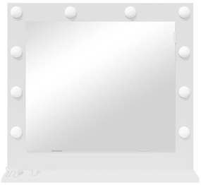 vidaXL Καθρέφτης Vanity με LED Φώτα Λευκό 60x55x18 εκ.