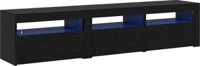 vidaXL Ντουλάπι TV 2 pcs Μαύρη Οξυά 180 x 35 x 40 εκ