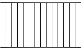 vidaXL Πάνελ Περίφραξης Μαύρο από Ατσάλι με Ηλεκτροστατική Βαφή 1,63x0,75 μ.