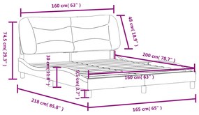 ΠΛΑΙΣΙΟ ΚΡΕΒΑΤΙΟΥ ΜΕ ΚΕΦΑΛΑΡΙ ΛΕΥΚΟ 160X200 ΕΚ. ΣΥΝΘΕΤΙΚΟ ΔΕΡΜΑ 3208010