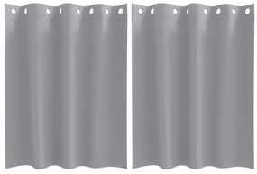 vidaXL Κουρτίνες 2 pcs Ανοιχτό γκρι 140 x 140 cm Πολυεστέρας