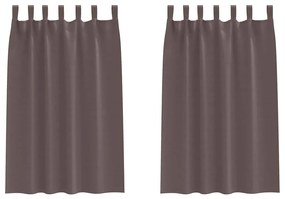 vidaXL Κουρτίνες 2 pcs Σκούρο καφέ Σκούρο καφέ Πολυεστέρας