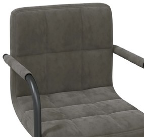 vidaXL Σκαμπό Μπαρ Σκούρο Γκρι Βελούδινο