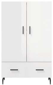 vidaXL Ντουλάπα Γυαλ. Λευκό 69,5 x 31 x 115 εκ. από Επεξεργασμένο Ξύλο