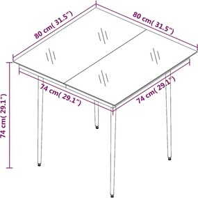 vidaXL Σετ Τραπεζαρίας Κήπου 5 Τεμαχίων Γκρι