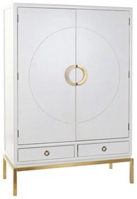 Ντουλάπι DKD Home Decor Λευκό Χρυσό Μέταλλο Λεύκες 120 x 50 x 175 cm