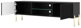 Τραπέζι Tv Nashville C102, Μαύρο, 135x47x32cm, 21 kg | Epipla1.gr