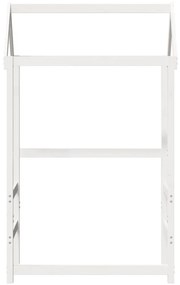 vidaXL Οροφή Κρεβατιού Παιδική Λευκό 98x70x176,5 εκ. Μασίφ Ξύλο Πεύκου
