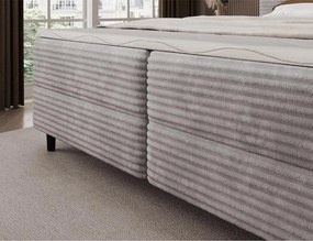 Επενδυμένο κρεβάτι Ciroko-Γκρι-140 x 200