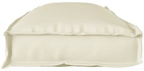 vidaXL Μαξιλάρι Παλέτας για Πάγκο Κρεμ 110x40x8 εκ. Υφασμάτινο