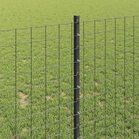 vidaXL Ενσωματωμένος Πόλος Φράχτη 5 τμχ. Γκρι 140 cm
