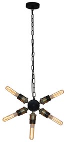 Φωτιστικό Οροφής Πολύφωτο Homelighting Helix 77-3203 Black
