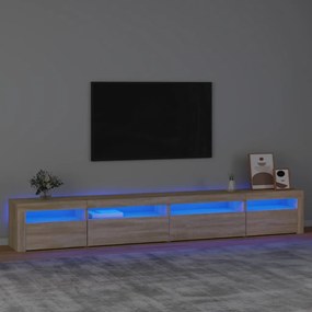 vidaXL Έπιπλο Τηλεόρασης με LED Sonoma Δρυς 270x35x40 εκ.