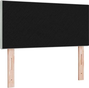 vidaXL LED κεφαλάρι Ανοιχτό γκρι 90 cm Τεχνητό Δέρμα