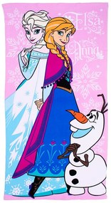 Πετσέτα Θαλάσσης Παιδική Frozen 28 Quick Dry Pink DimCol Θαλάσσης 70x140cm Microfiber