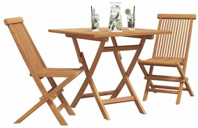 vidaXL Σέτ φαγητού για κήπο 3 pcs Καφέ Στερεό Ξύλο Ακακίας